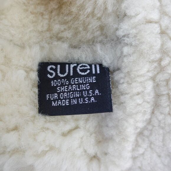 Genuine Shearling Bucket Hat Fur Sherpa‎ SURELL Gray Luxe Made in USA $250 main image 7